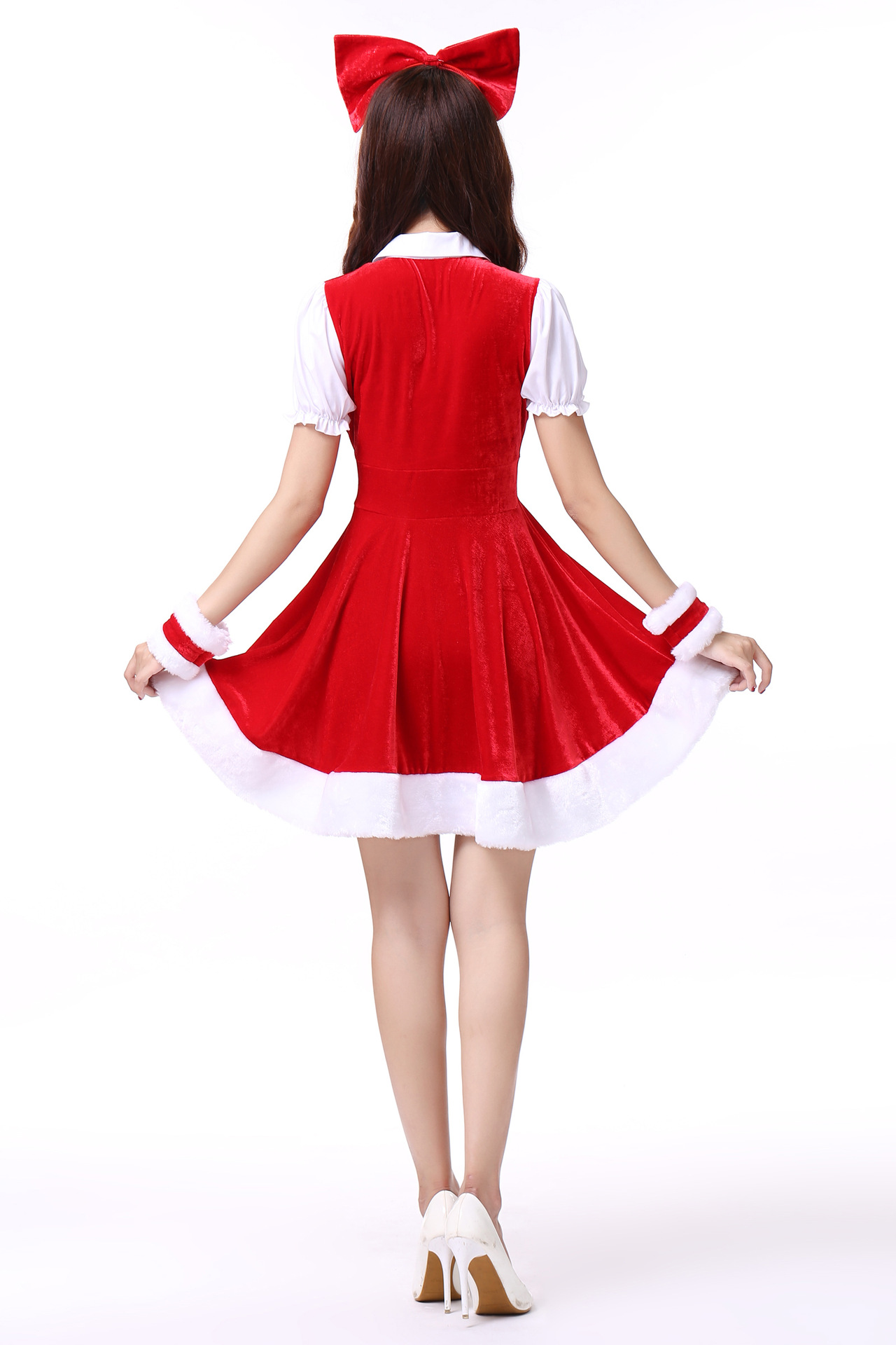 FC148 Christmas Costume Party Sweetheart Miss Halloween Santa Cosplay Dress